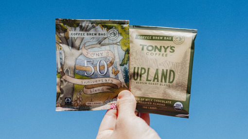 Tony’s Coffee Introduces Compostable Coffee Brew Bags